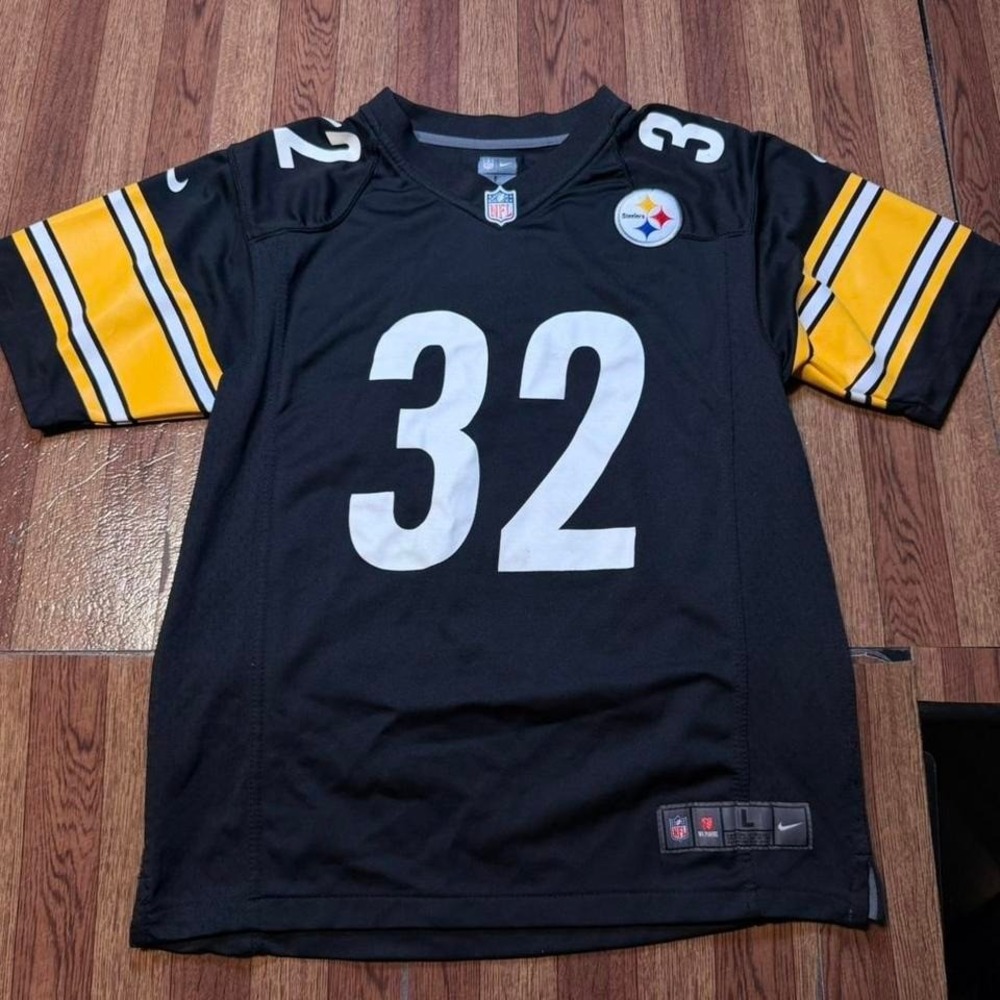 Nike NFL Black Pittsburg Steelers Franco Harris Jersey Shirt Fits XS